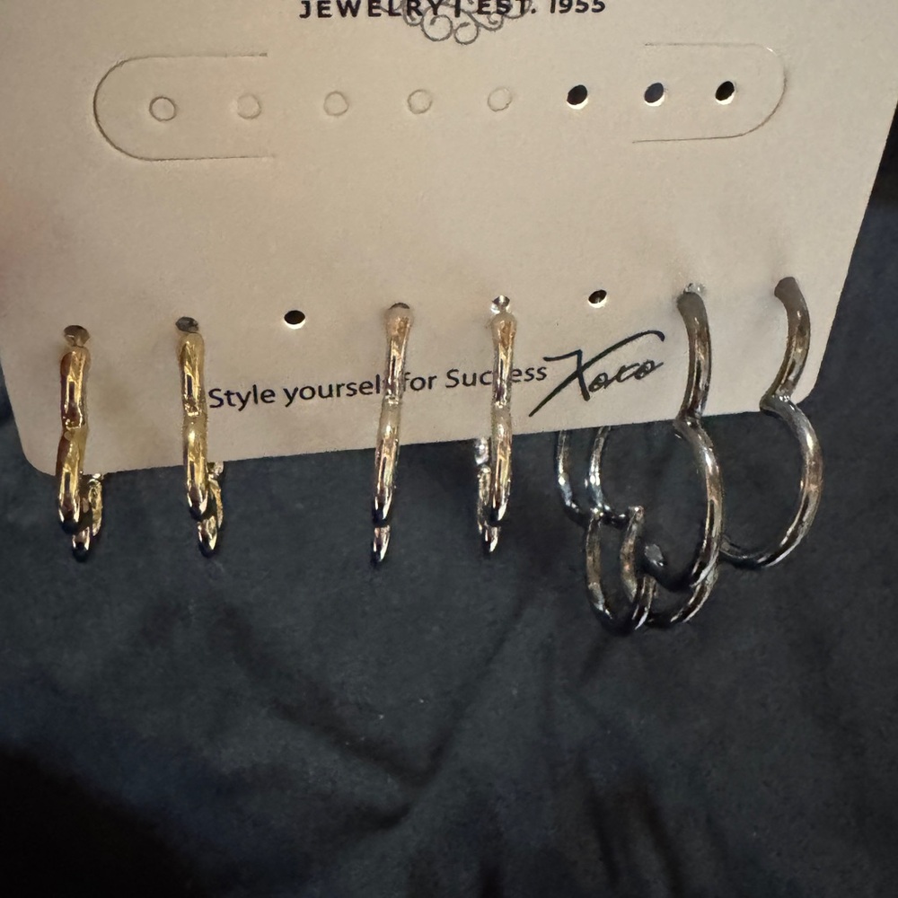 Park Lane “Carmelia”Hoop Earrings Set, NEW